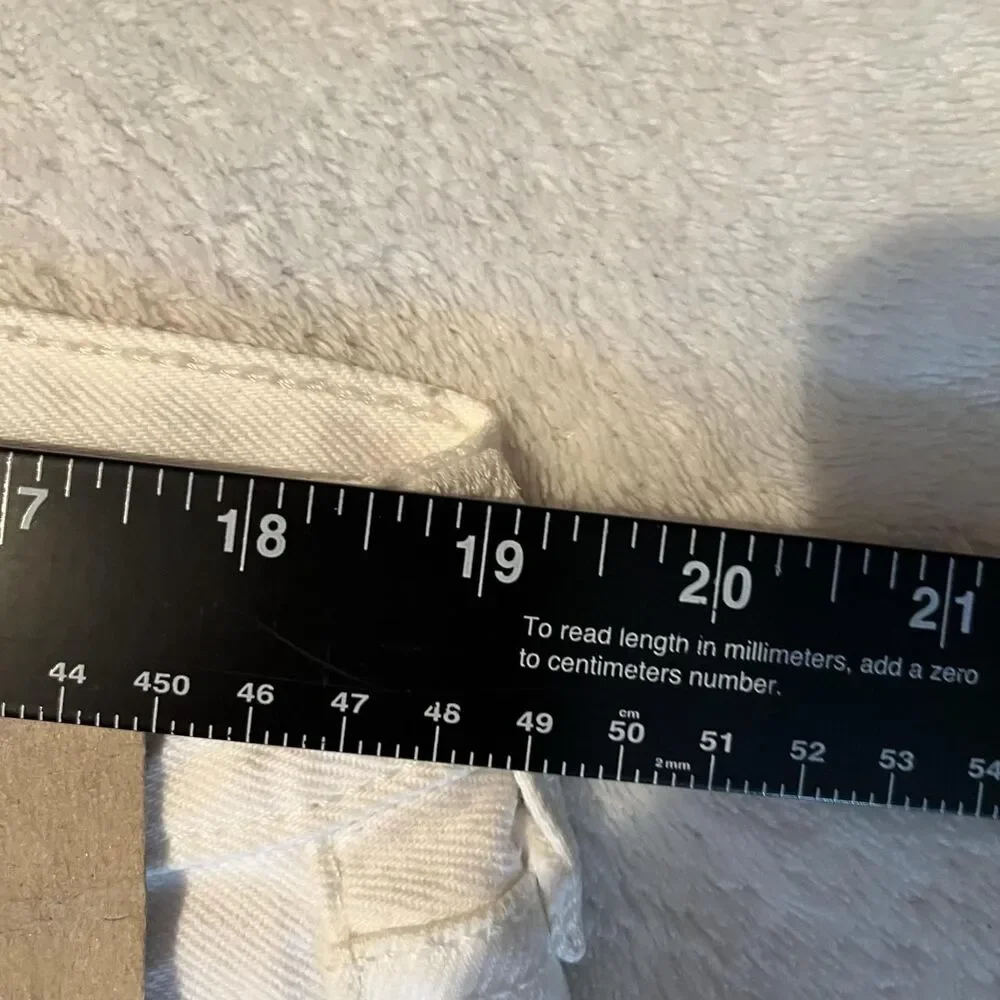 Levi's 501 Jeans Mens Size 38 White Denim Regular Straight Button Fly 30 Inseam